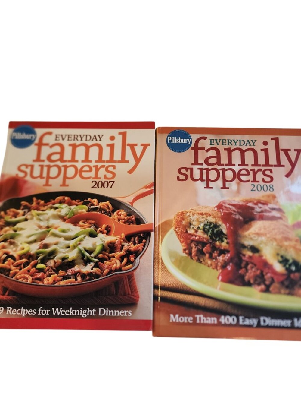 Pillsbury Family Suppers Hardcover CookBooks 2007 & 2008